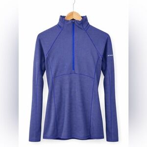 Columbia Women’s Omni-Wick Striped Half Zip Pullover Blue Size M